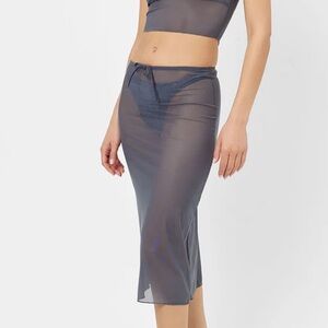 Frankies Bikinis Adriana Mesh Midi Skirt in Galaxy